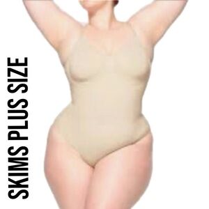 SKIMS Plus Size Bodysuit in Beige NWOT in 4X/5X=22-26